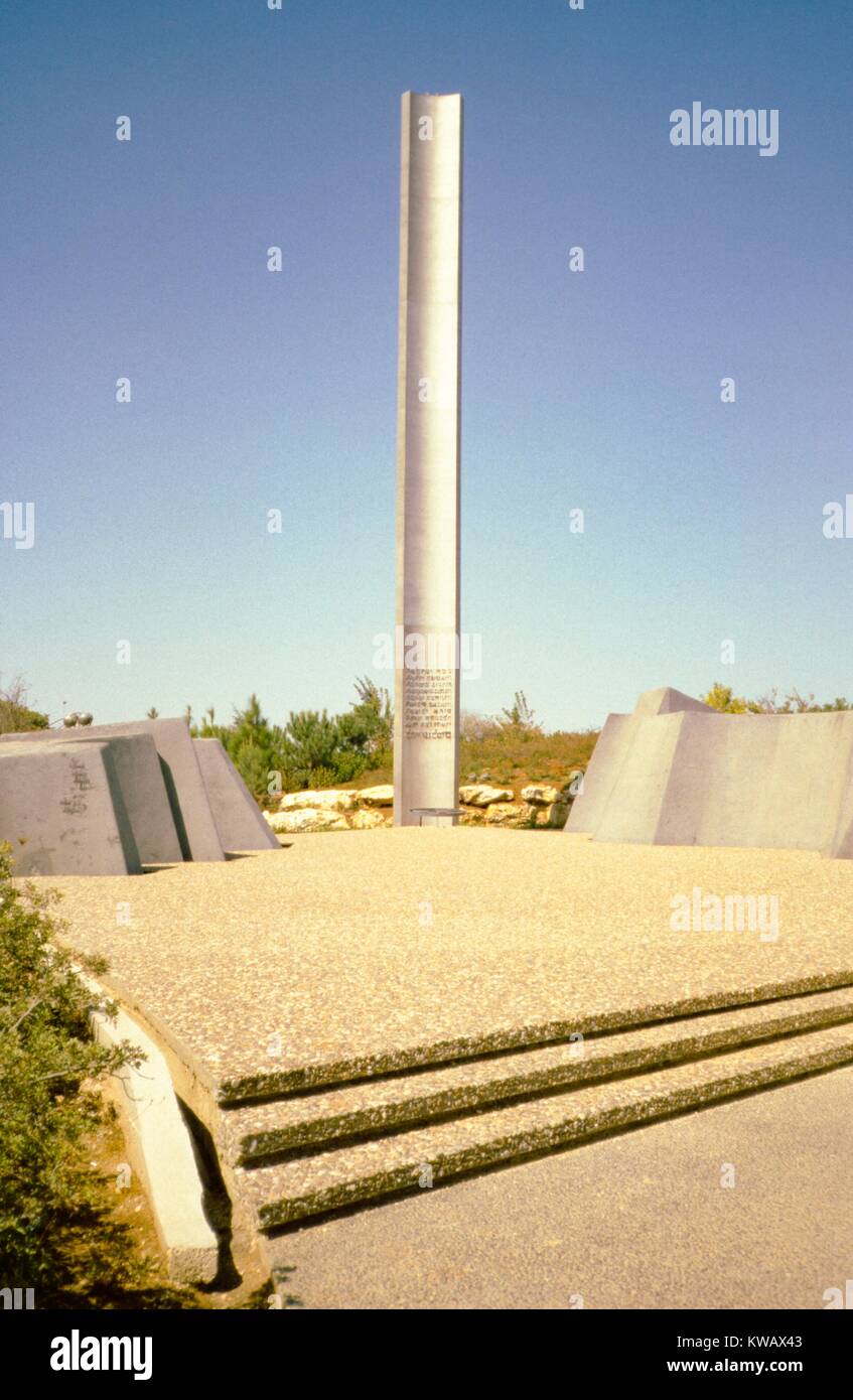The Heroes Tower at the Yad Vashem Holocaust Memorial, Mount Herzl, Jerusalem, Israel, 1975. Stock Photo