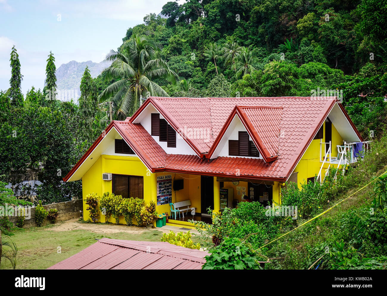 El Nido, Philippines Apr 4, 2017. A rural house at downtown in El