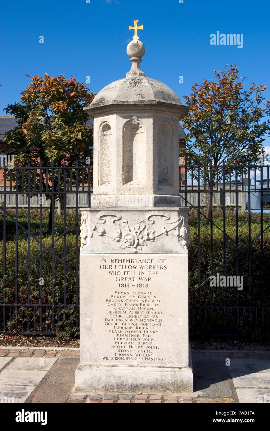 First World War Memorial Stock Photo - Alamy
