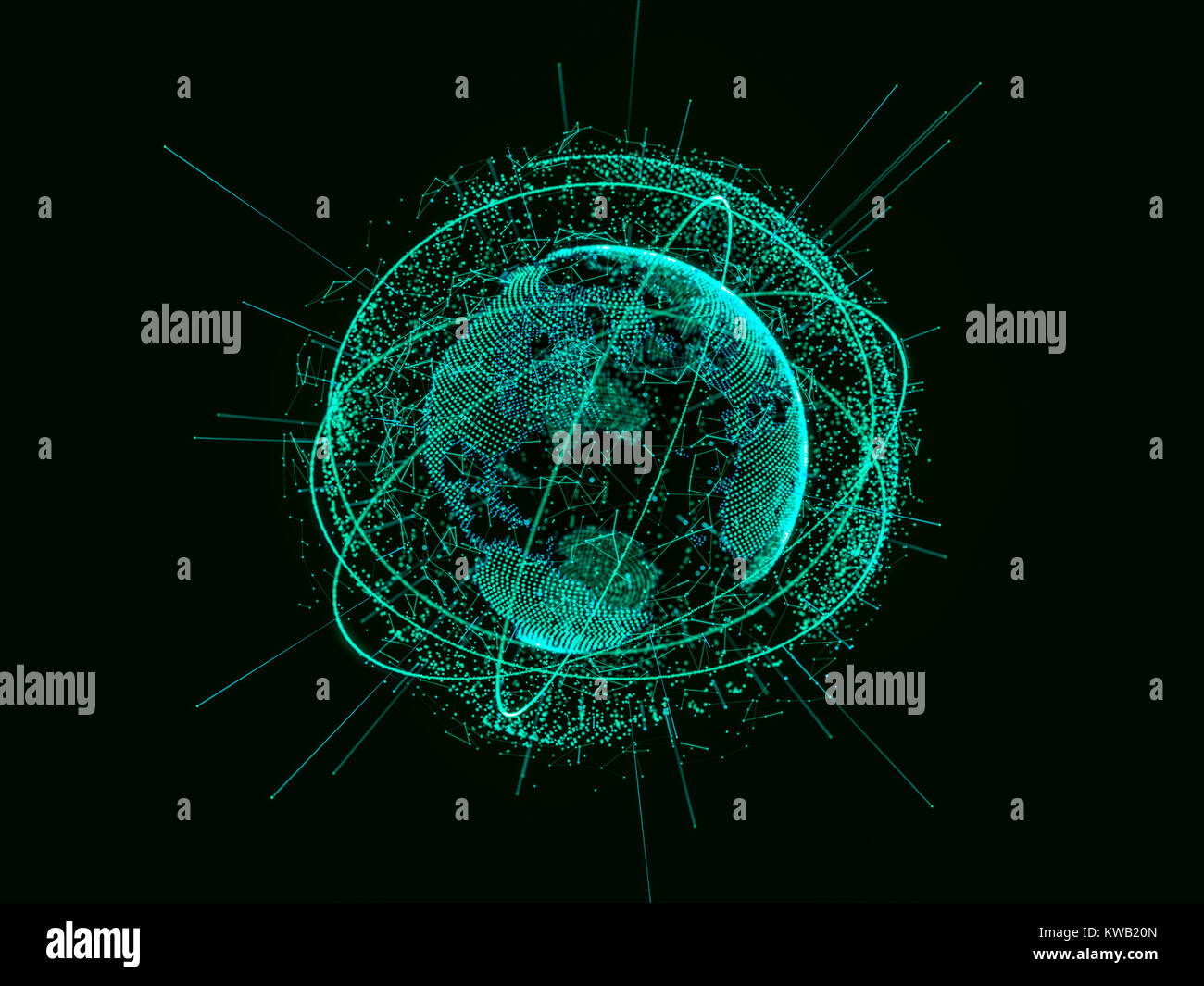 3d illustration of digital virtual planet Earth Stock Photo - Alamy