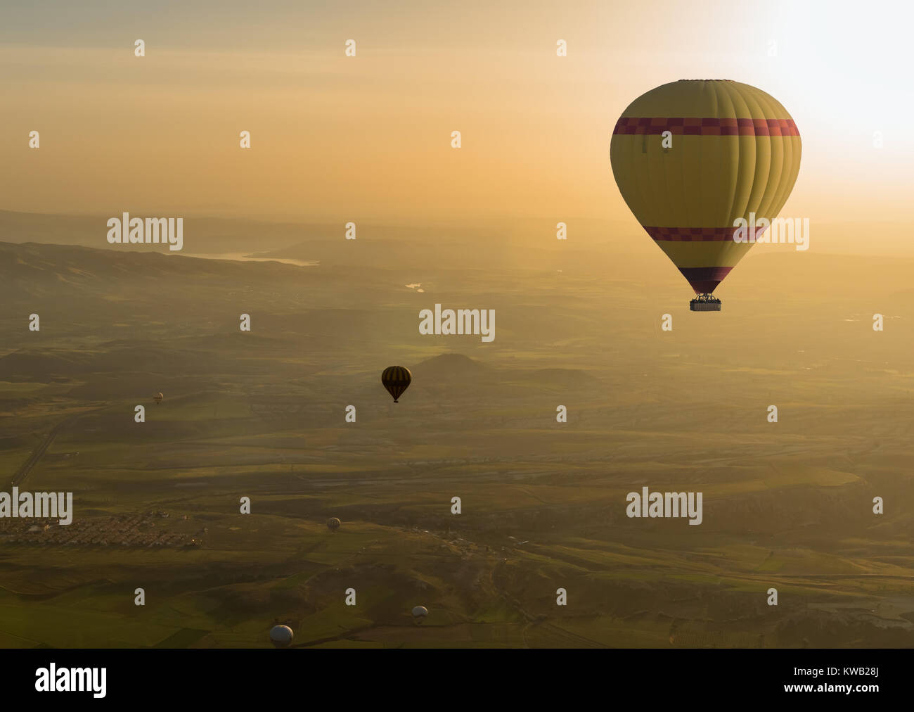 air balloon in Cappadocia, Turkey Stock Photo