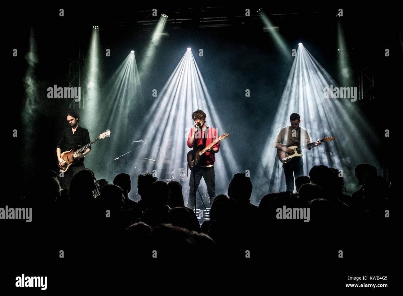 The Danish indie rock band Blaue Blume performs a live concert at Gimle