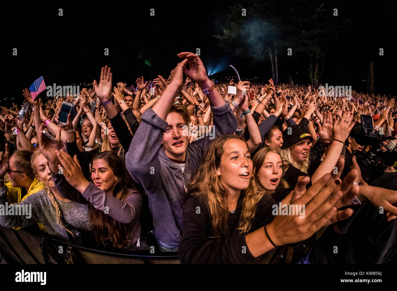 Festival goers and music lovers attend one of many live concerts