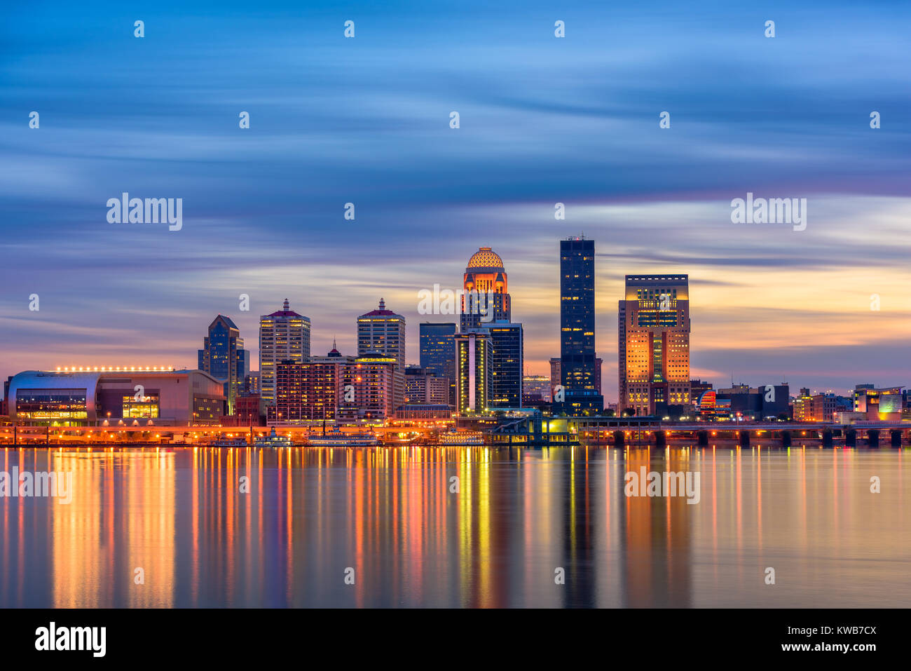 Louisville, Kentucky, USA Skyline on the Ohio River Stock Photo Alamy