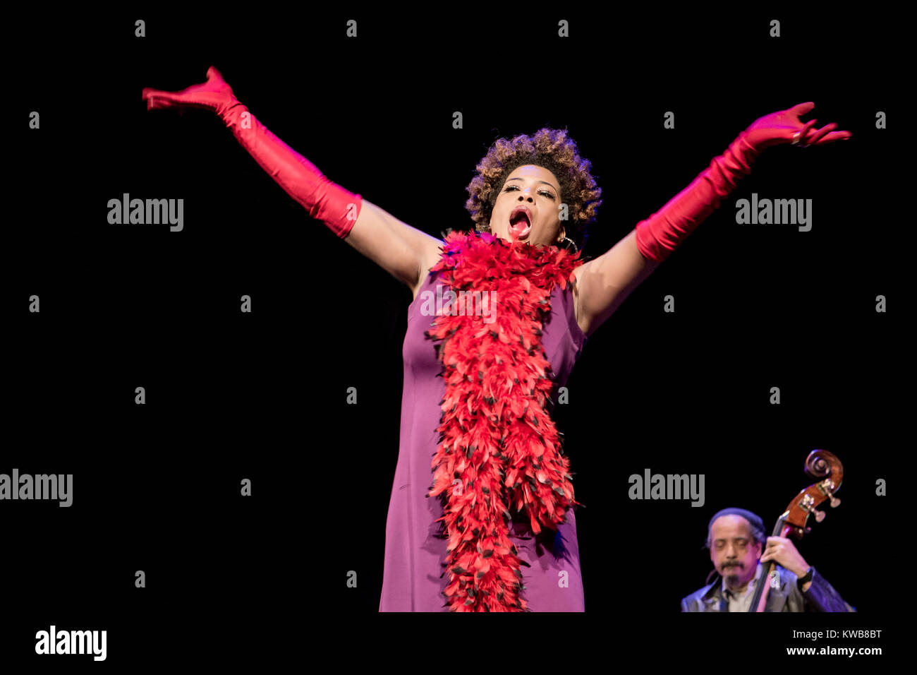 The American soul and jazz singer and songwriter Macy Gray performs a live concert with the David Murray Infinity Quartet at Copenhagen Jazz Festival 2013. Denmark, 10/07 2013. Stock Photo