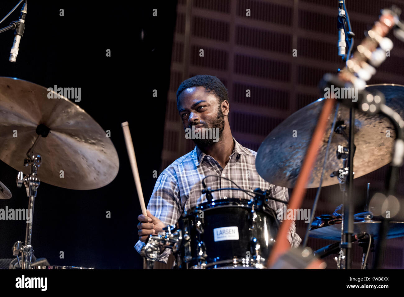 The American jazz musician and drummer Marcus Gilmore performs ...