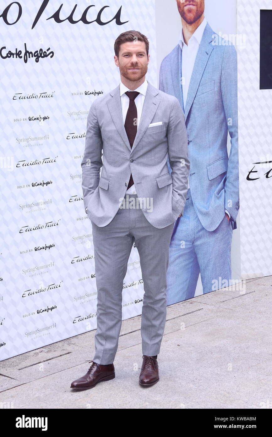 Madrid Spain April 03 Real Madrid Player Xavi Alonso Presents The Stock Photo Alamy