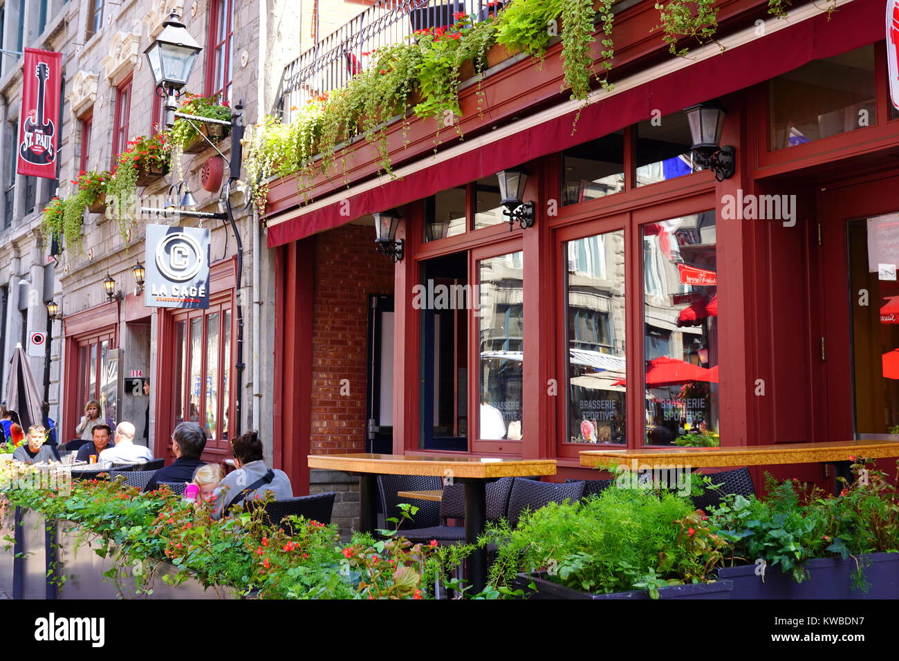La Cage - Brasserie sportive restaurant in Old Montreal, Quebec, Canada  Stock Photo - Alamy