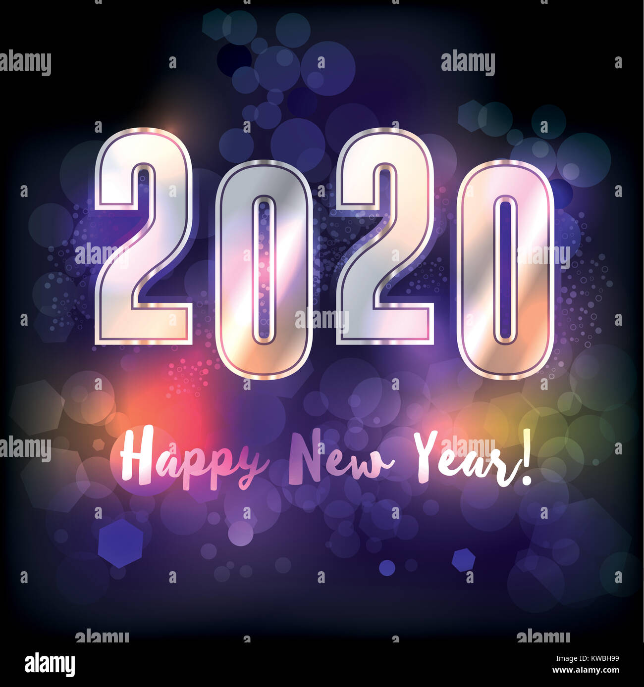 New Year 2020 Messages A happy new year 2020 New Year's message illustration. Vector EPS New Year 2020 Messages A happy new year 2020 New Year's message illustration. Vector EPS
