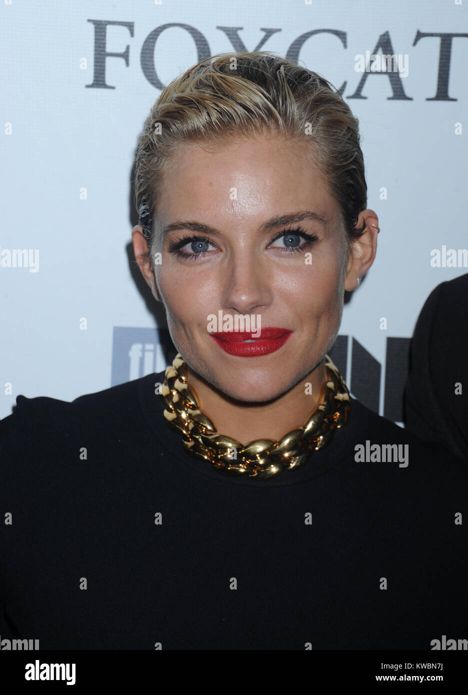 NEW YORK, NY - OCTOBER 10: Sienna Miller attends the 'Foxcatcher