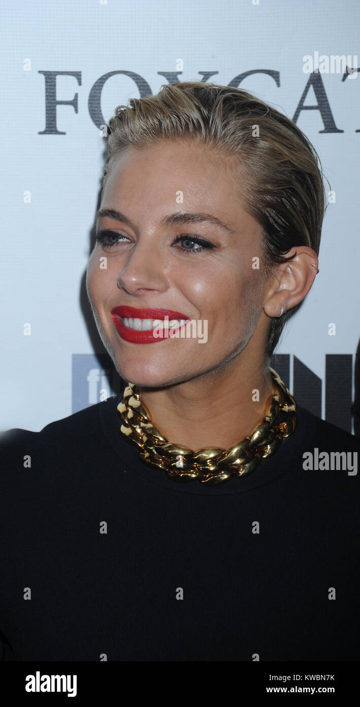 NEW YORK, NY - OCTOBER 10: Sienna Miller attends the 'Foxcatcher
