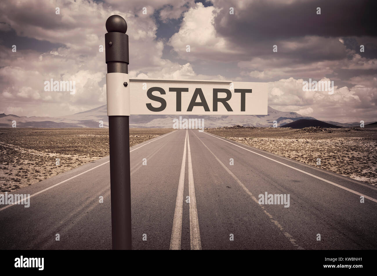 Start Your Career concept with direction on the road Stock Photo