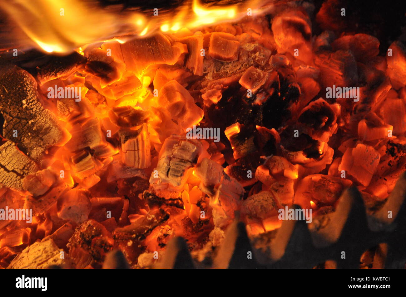 wood fire burning Stock Photo Alamy