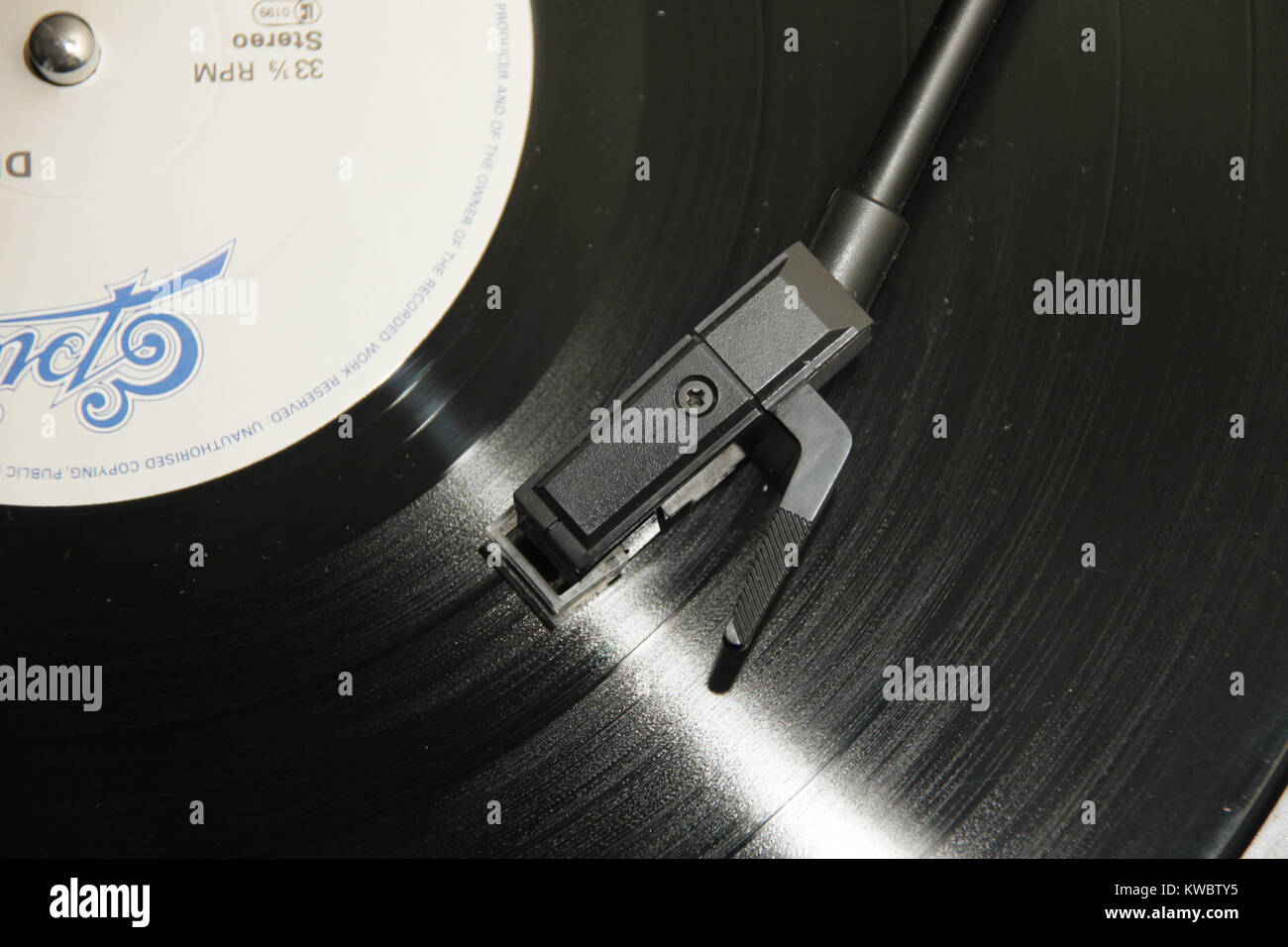 Stylus on a vinyl record Stock Photo Alamy