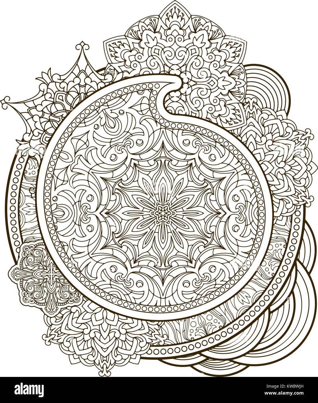 Simple flower zentangle art hi-res stock photography and images - Alamy