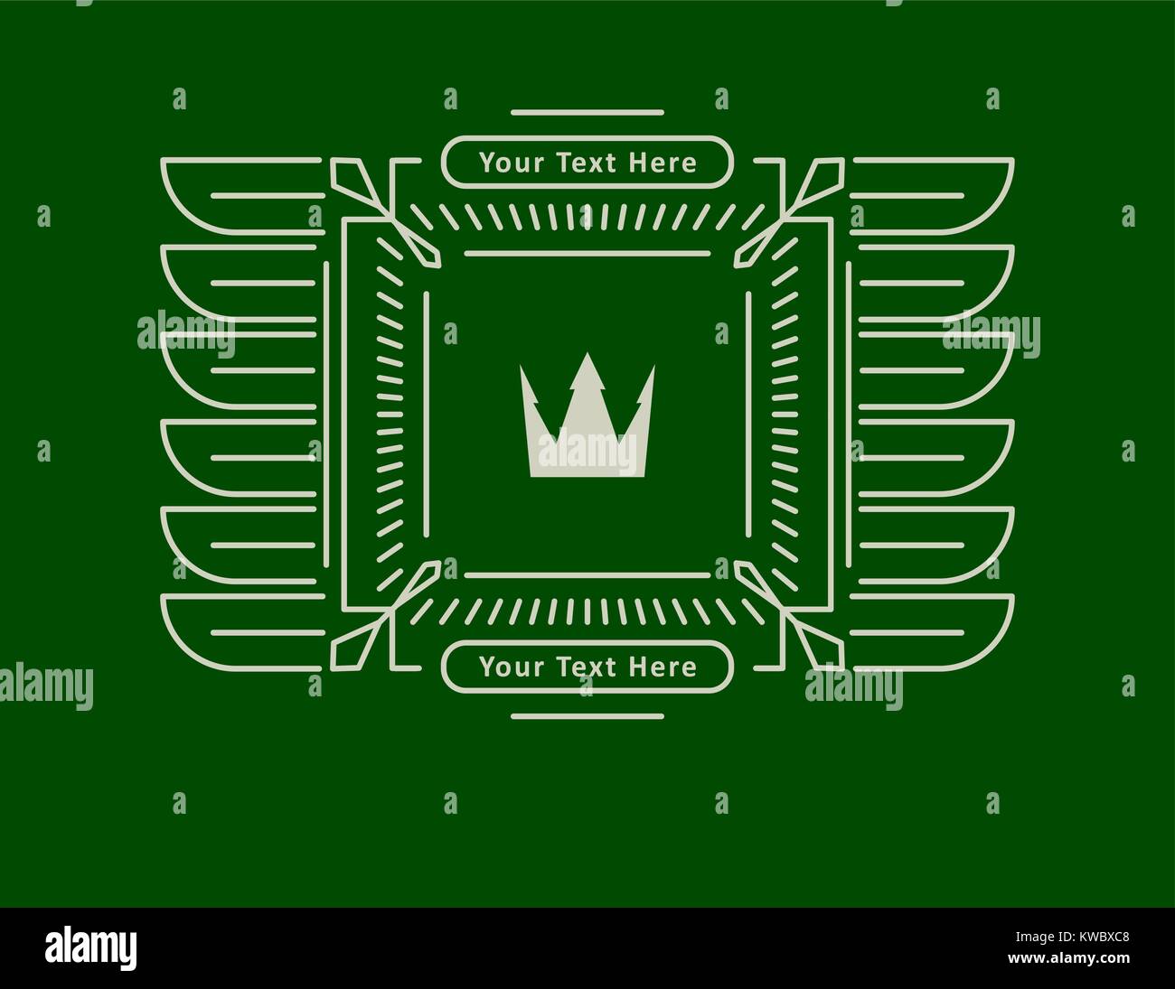 Black heraldic eagle crown Stock Vector Images - Alamy