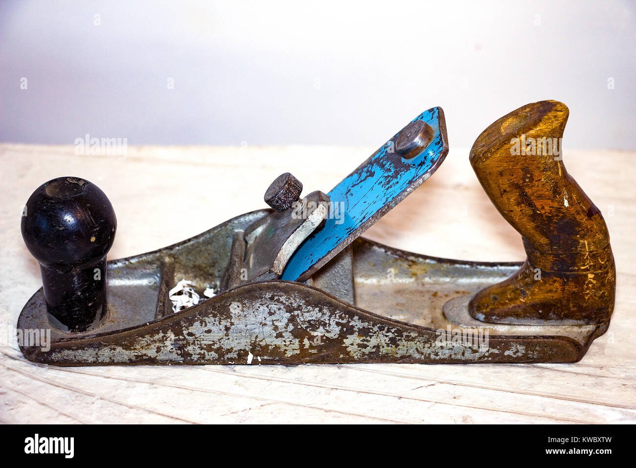 Old planer on a natural background Stock Photo Alamy