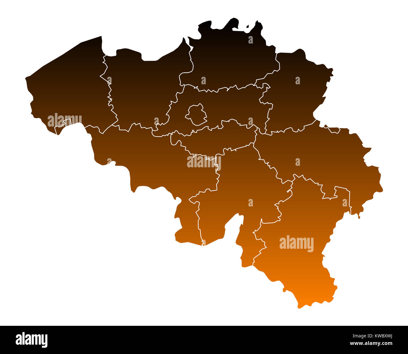 Map of Belgium Stock Photo Alamy