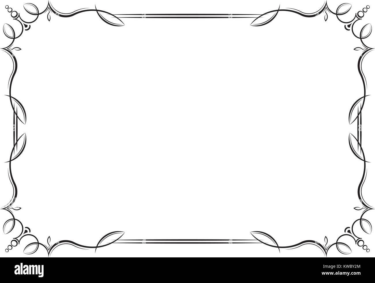 Empty Text Frame Vintage black frame with empty place for your text or other design ...