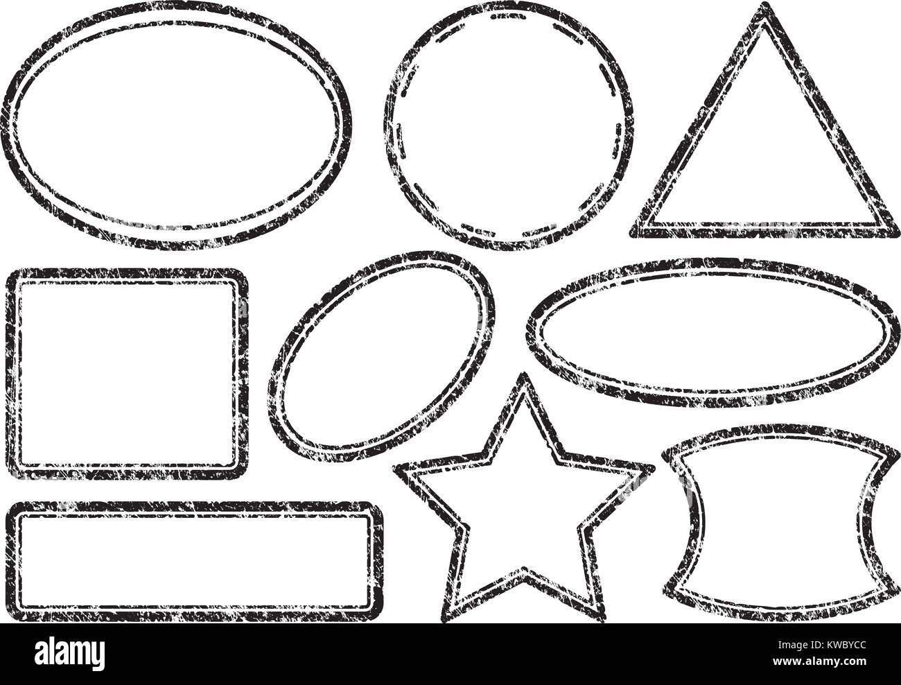 Big set of grunge templates for rubber stamps Stock Vector Image & Art ...