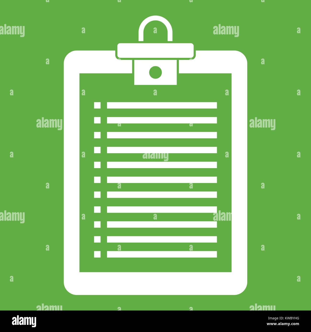 Clipboard with check list icon green Stock Vector Image & Art - Alamy