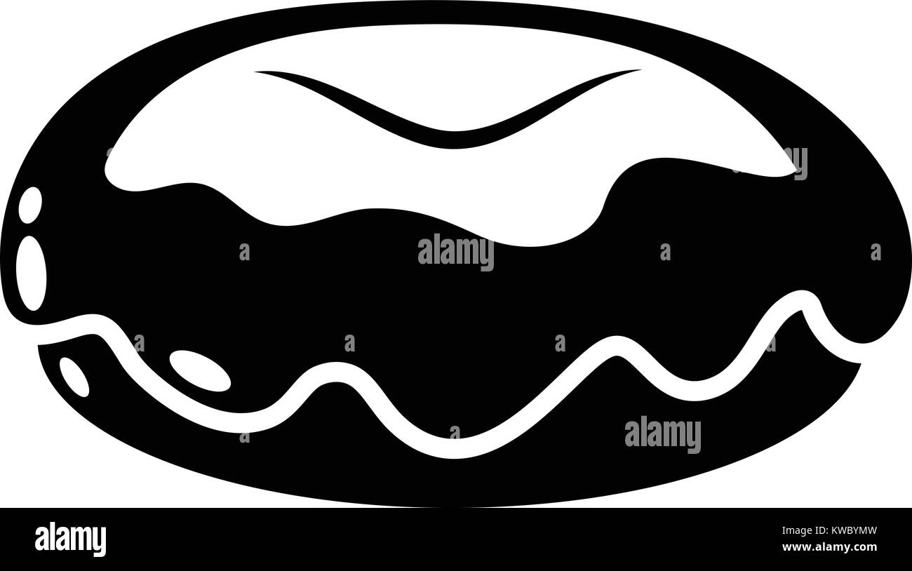 Donut icon, simple black style Stock Vector Image & Art - Alamy