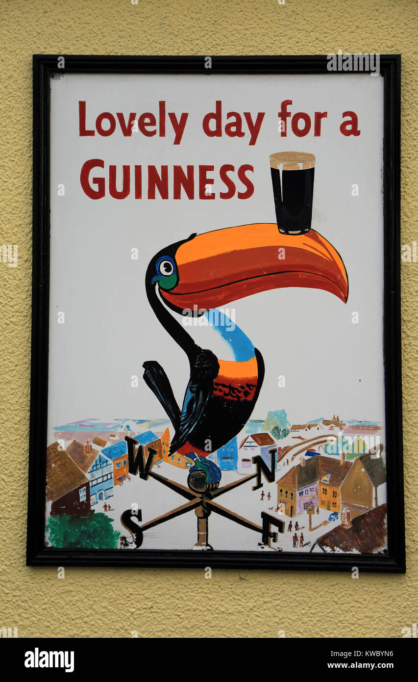 Burkes Guinness Stout Dublin Blechschild Schild 3D geprägt Tin Sign 20 x 30 cm 