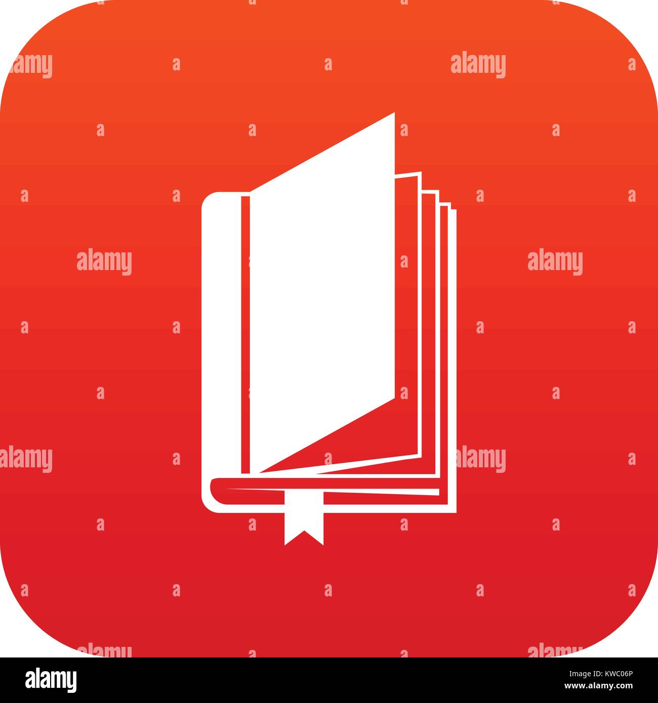 Book with bookmark icon digital red Stock Vector Image & Art - Alamy
