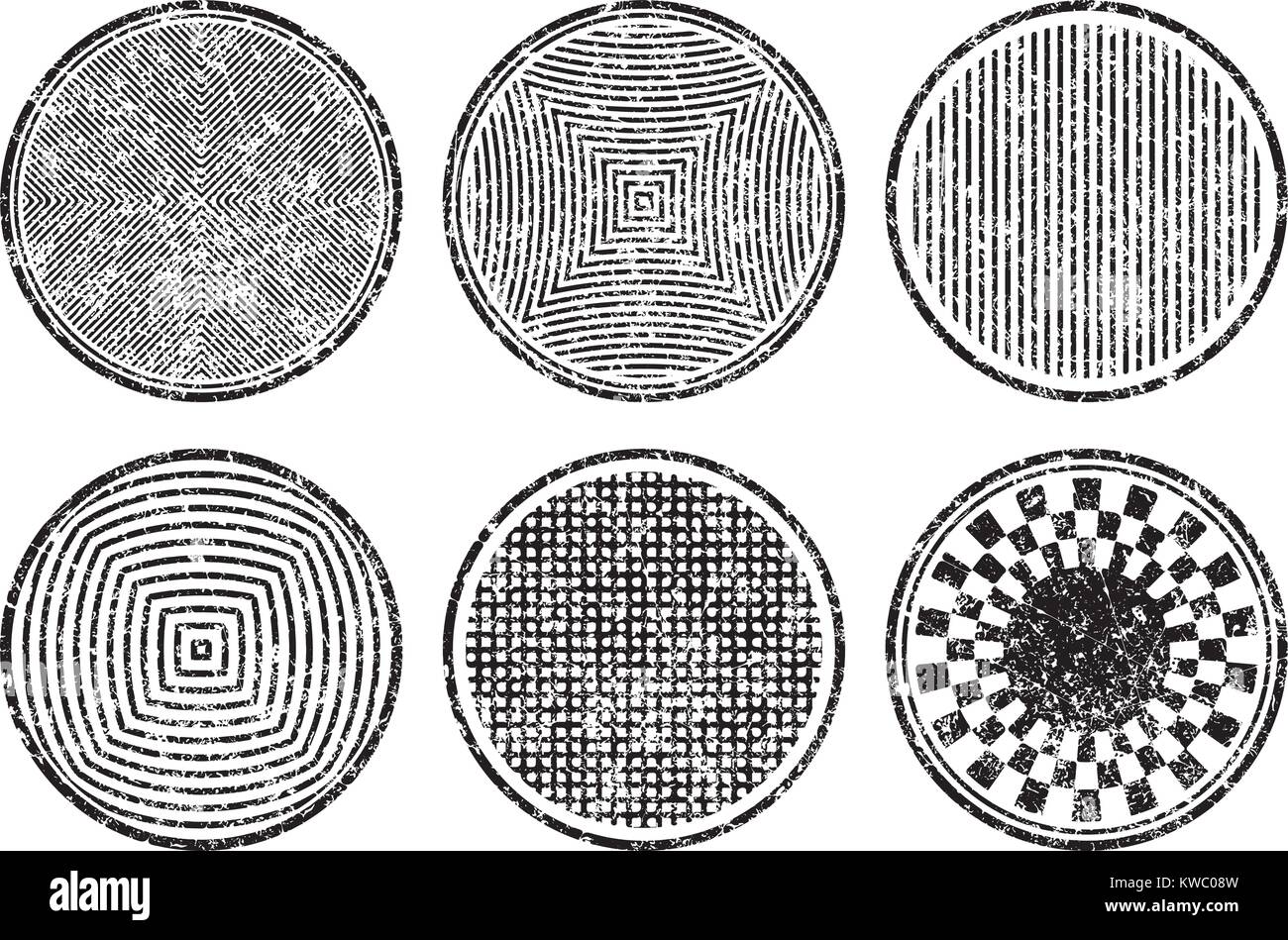 Set of six grunge templates for rubber stamps Stock Vector Image & Art ...