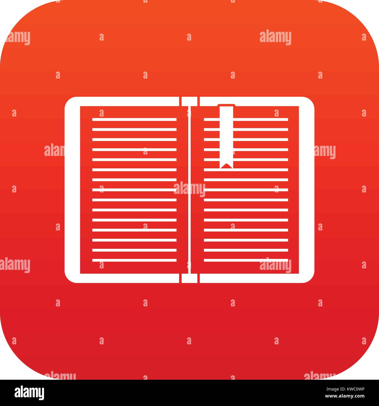 Open tutorial with bookmark icon digital red Stock Vector Image & Art ...
