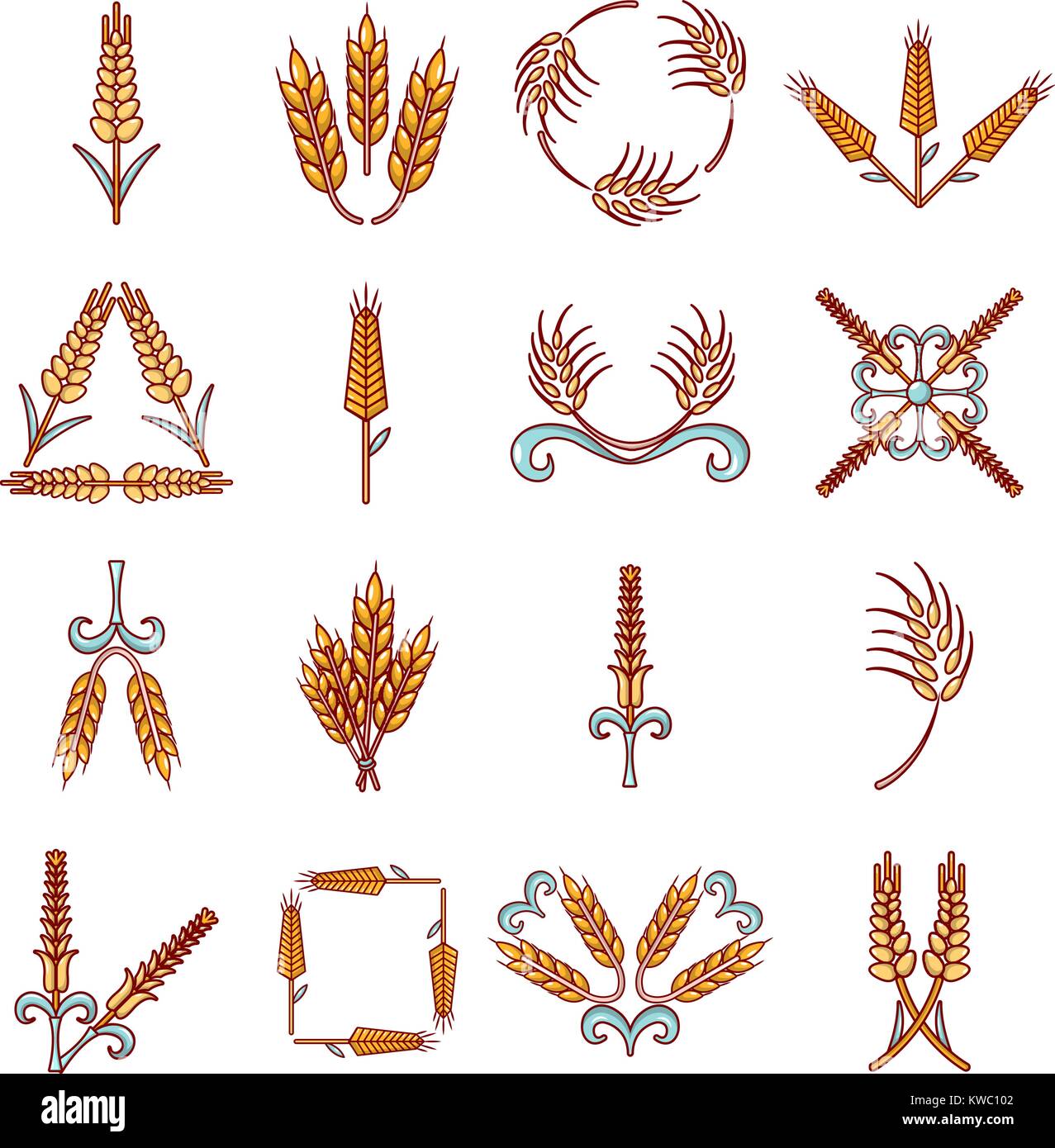 Ear corn icons set, cartoon style Stock Vector Image & Art - Alamy