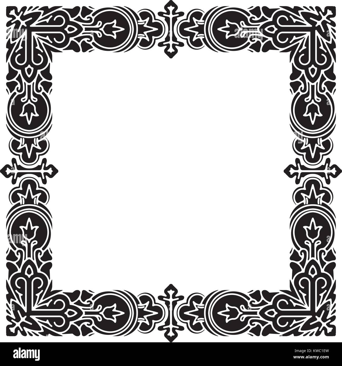 Square vector black thick frame for your design Stock Vector Image ...