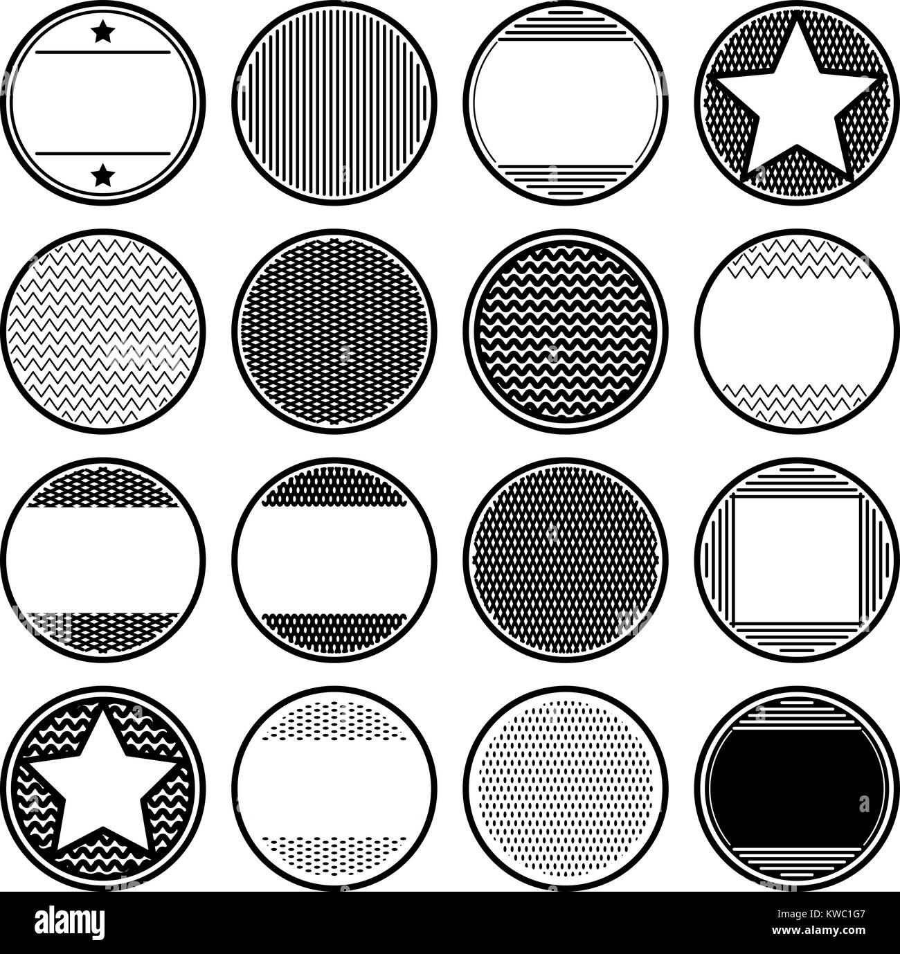 Big set of solid black templates for rubber stamps Stock Vector Image ...