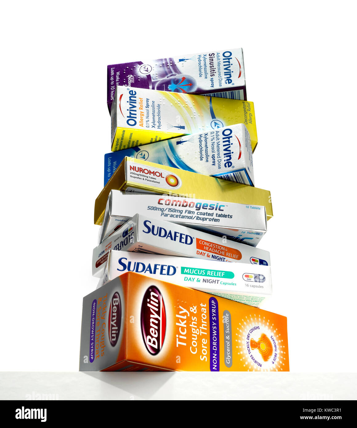 An impressive pile of medicine's Stock Photo