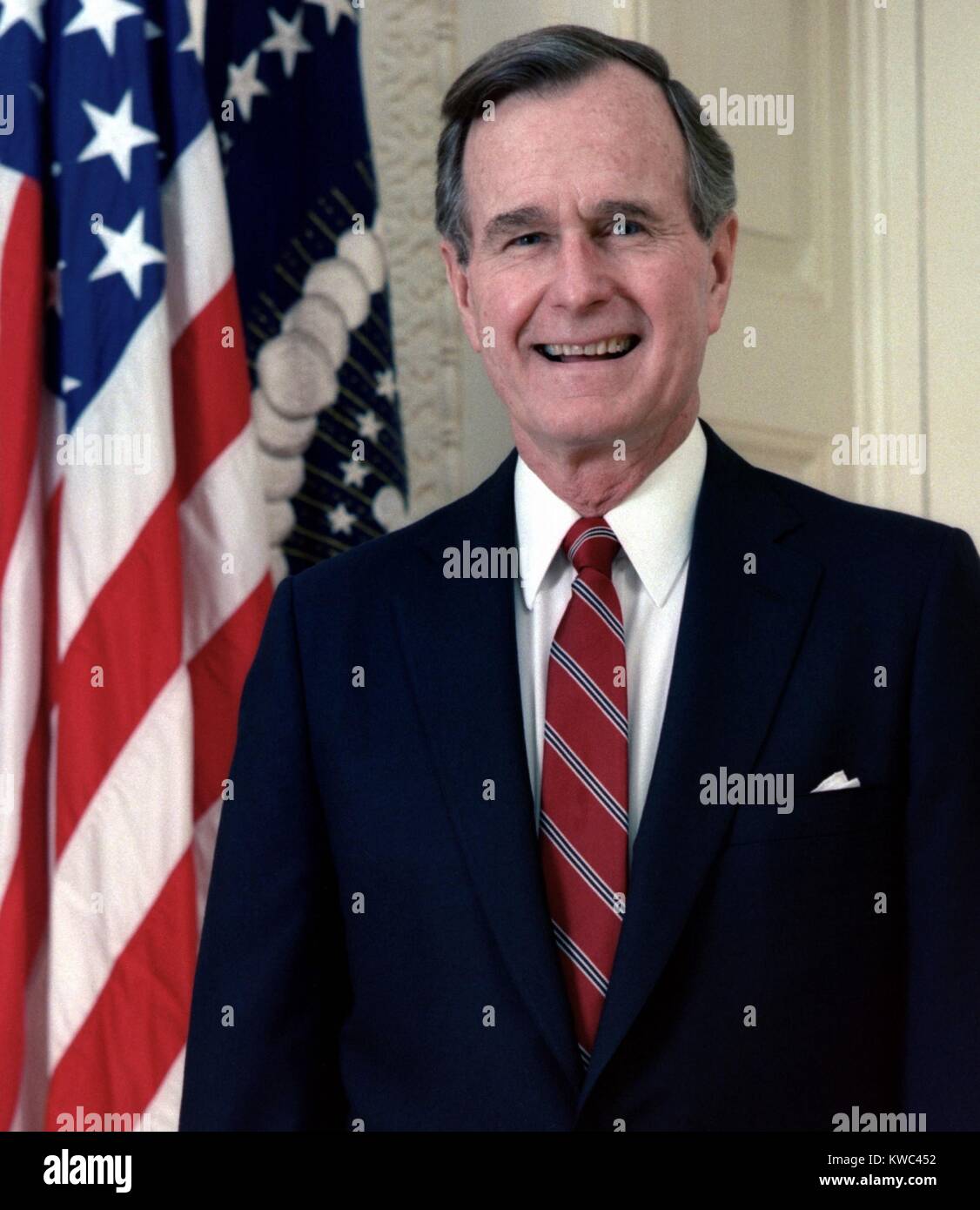 George H. W. Bush, Official White House Portrait. 1989. (BSLOC 2015 14 77) Stock Photo