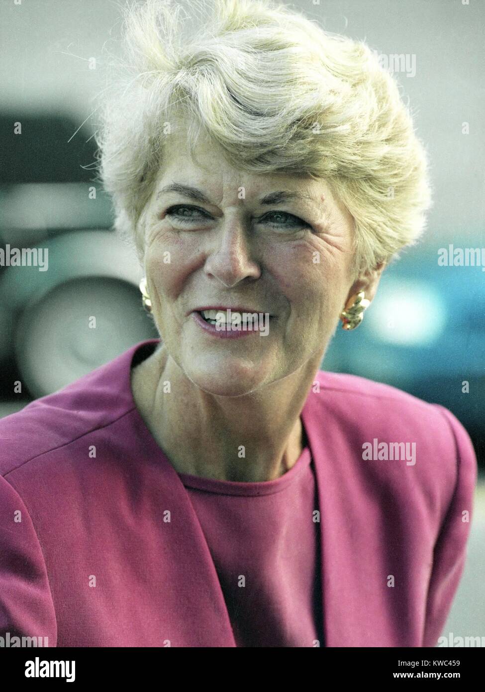 Former Congresswoman and Vice Presidential Nominee, Geraldine Ferraro in Nov. 1998. She had just published a book, FRAMING A LIFE: A FAMILY MEMOIR. (BSLOC 2015 14 83) Stock Photo
