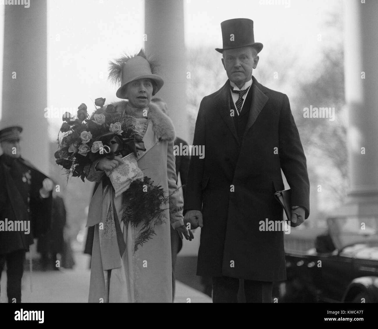 President Calvin Coolidge and First Lady Grace Coolidge on Inauguration  Day. At the Capitol on March 4, 1925. (BSLOC 2015 15 121 Stock Photo - Alamy