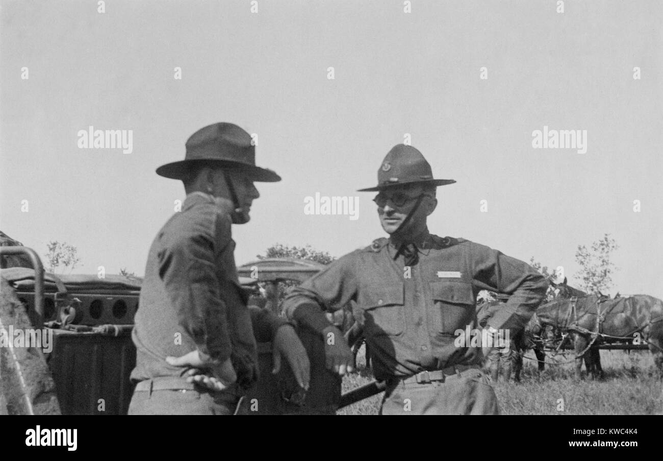 Harry Truman at Fort Riley, Kansas in July 1926. Truman served as a Field Artillery officer during World War I, and continued in the Officers’ Reserve Corps until he retired in January, 1953. (BSLOC 2015 2 236) Stock Photo