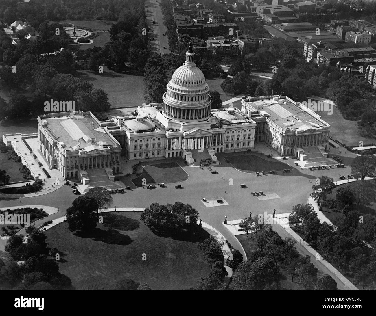 Aerial view of the United States Capitol from south east, ca. 1921-22. (BSLOC 2015 15 85) Stock Photo