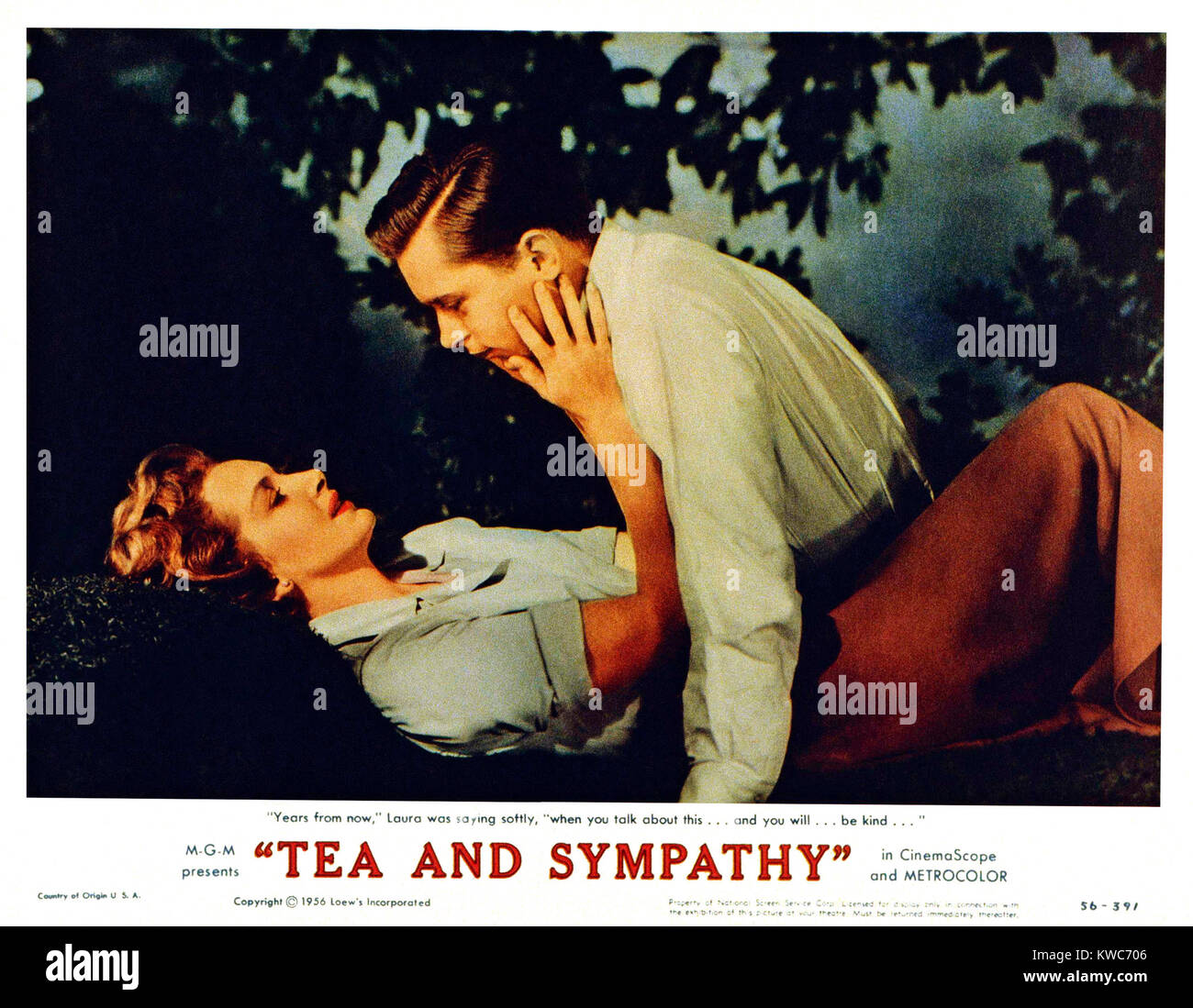 TEA AND SYMPATHY, US lobbycard, from left: Deborah Kerr, John Kerr