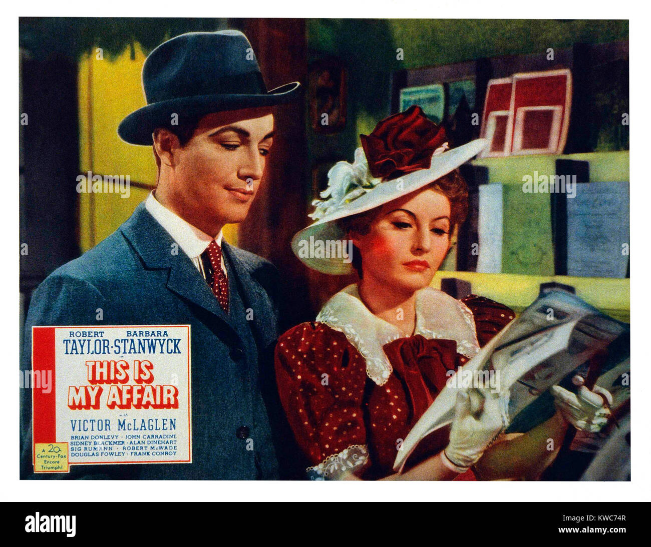 THIS IS MY AFFAIR, US lobbycard, from left: Robert Taylor, Barbara ...