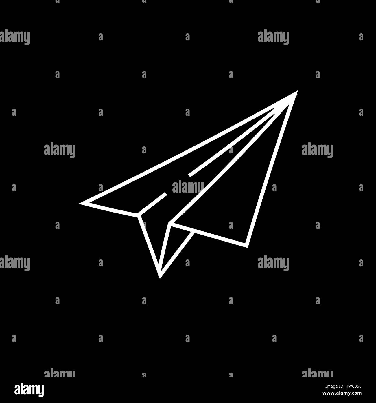 Paper airplane vector sketch icon Stock Vector