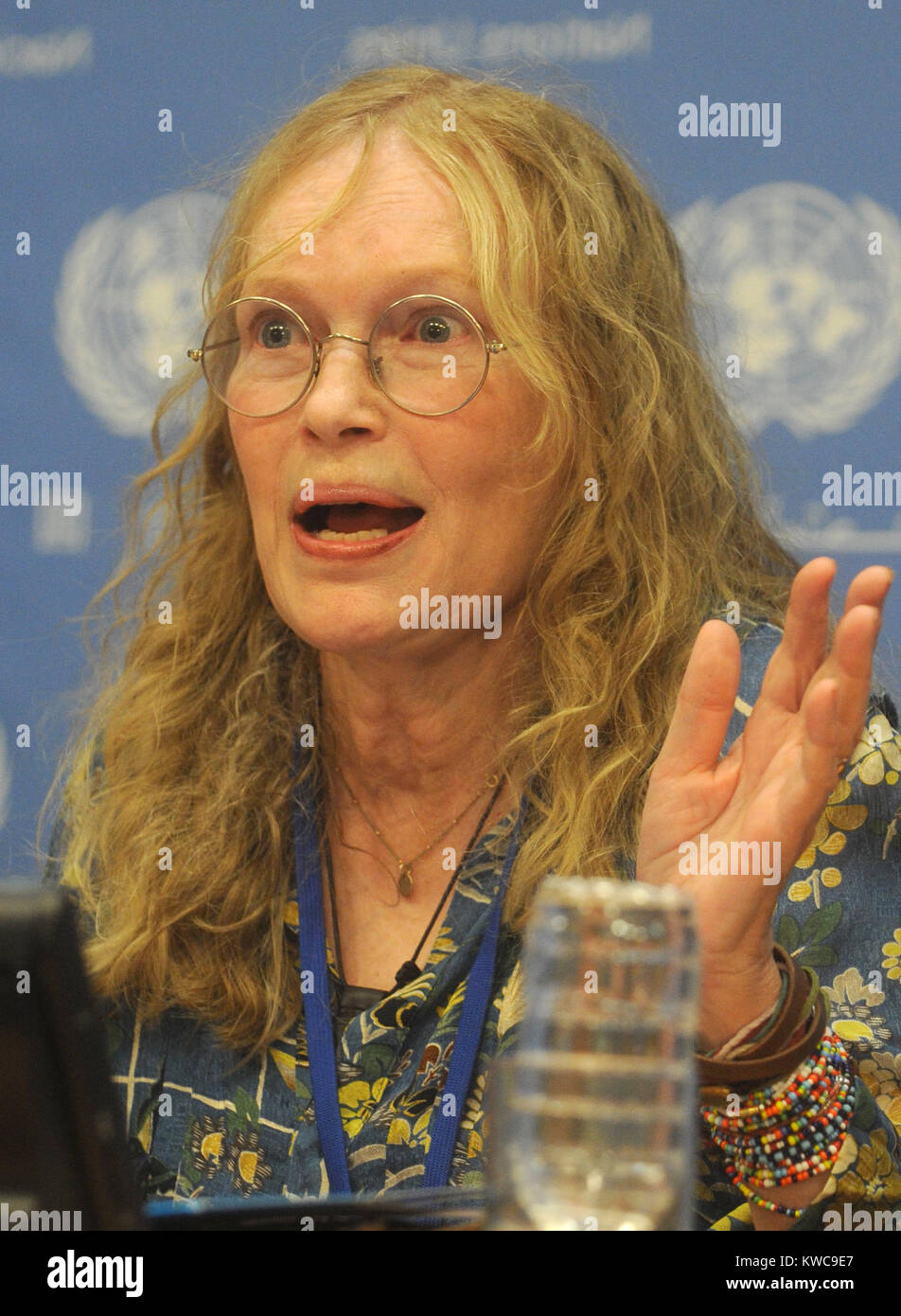 NEW YORK, NY JULY 22 Actress Mia Farrow UNICEF Goodwill ambassador