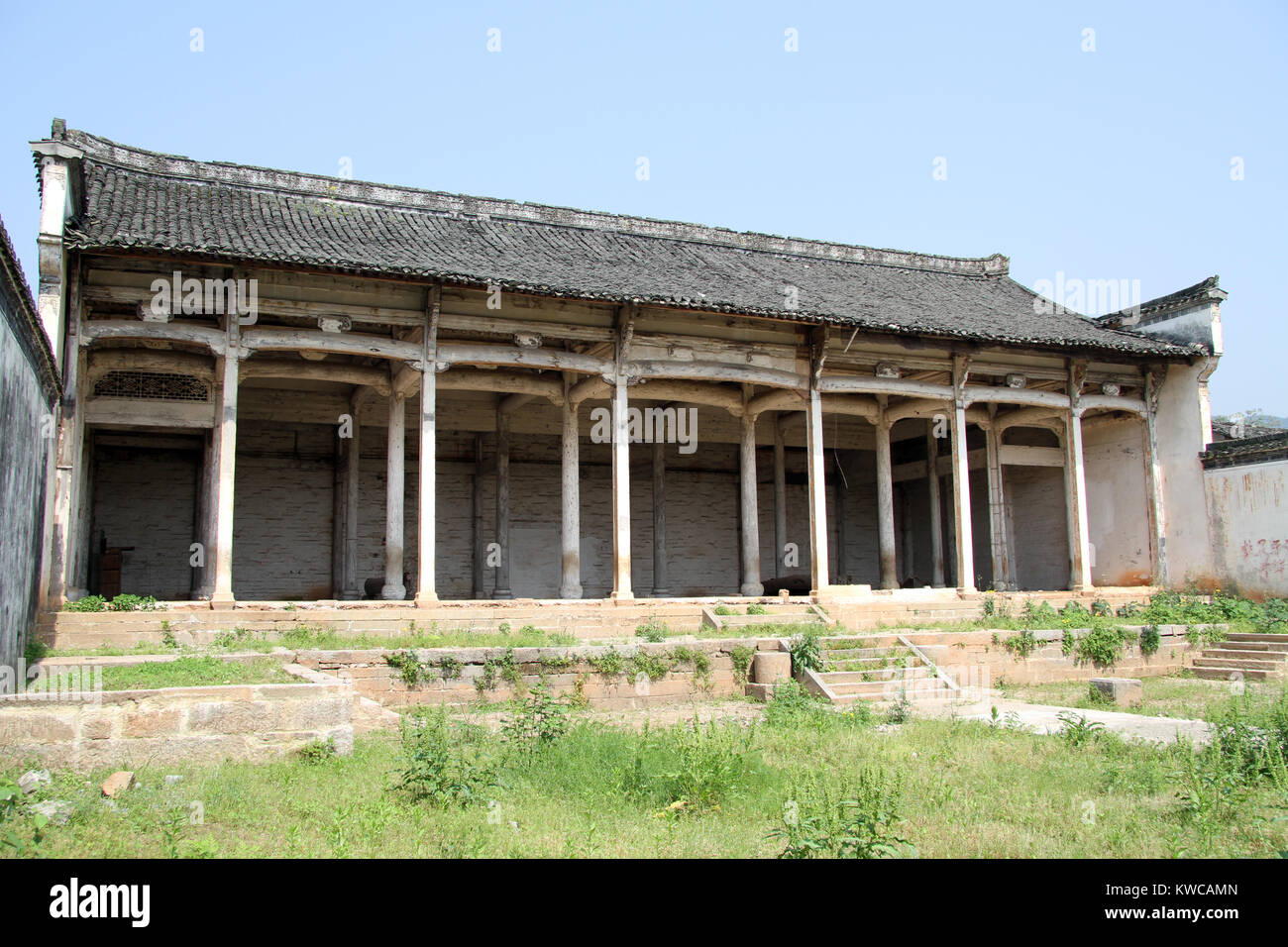 Old building on the back yard in Shexian town, China Stock Photo
