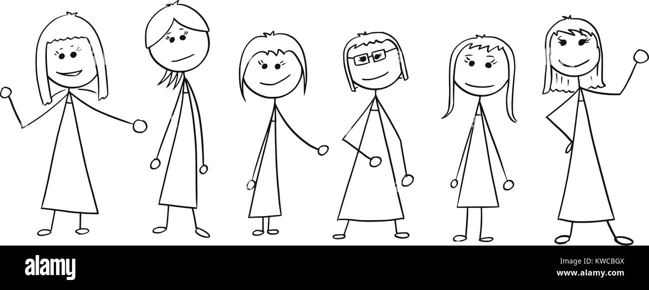 how to draw a crowd of stick figures