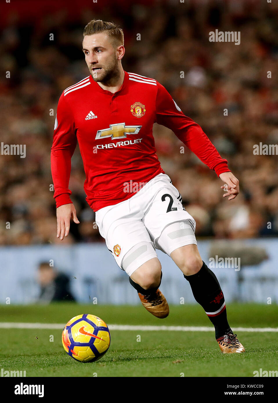 Manchester United's Luke Shaw during the Premier League match at Old ...