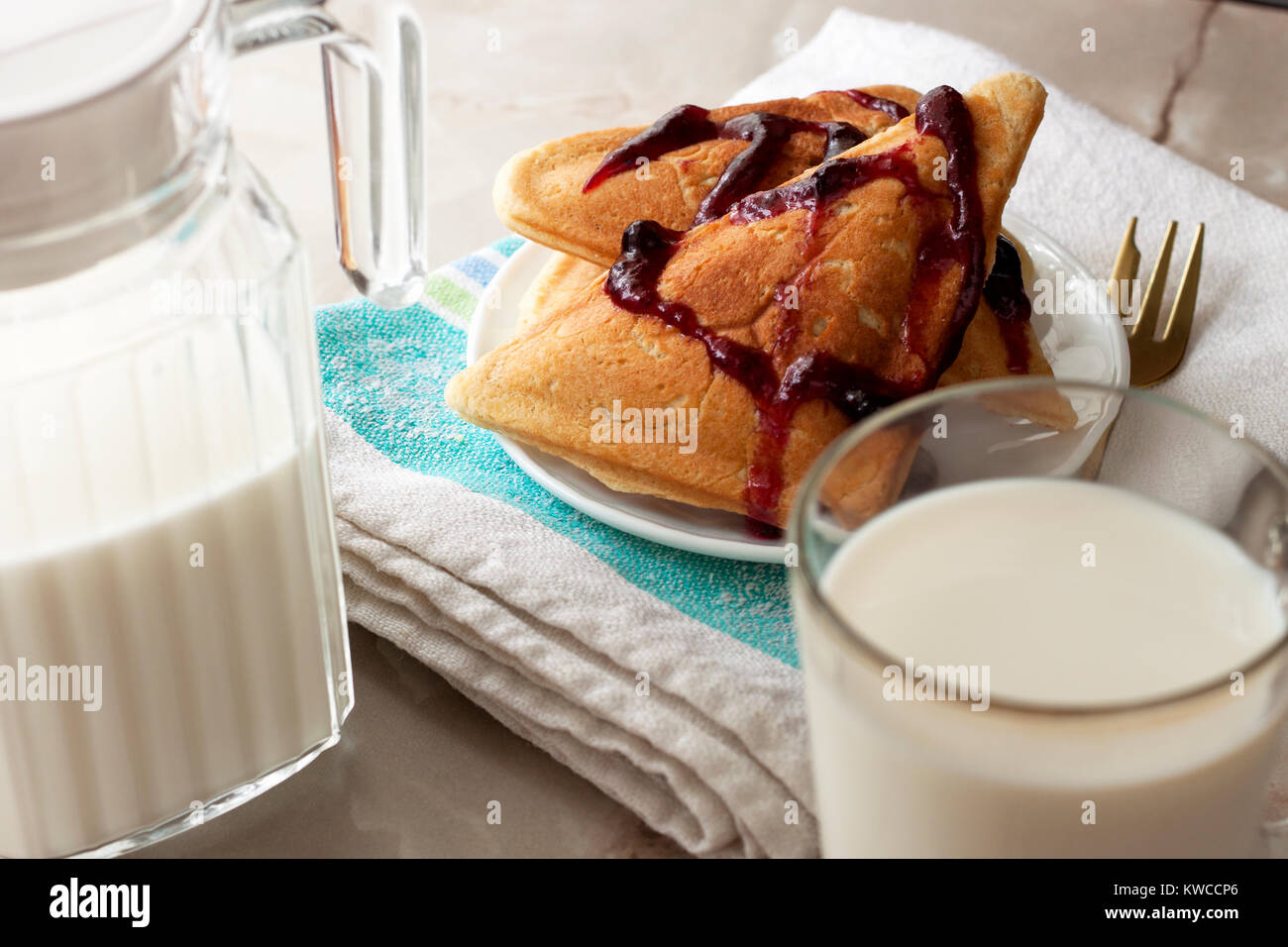 Homemade cookies and milk on the table, food Stock Photo Alamy
