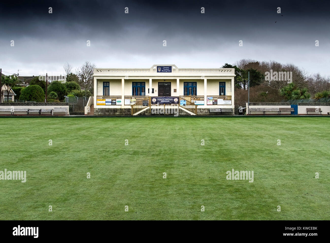 Newquay Trenance Bowling Club in Cornwall. Stock Photo