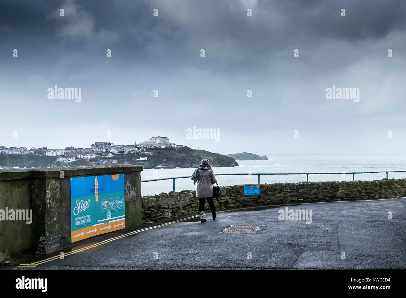Woman and stormy sea hi-res stock photography and images - Alamy
