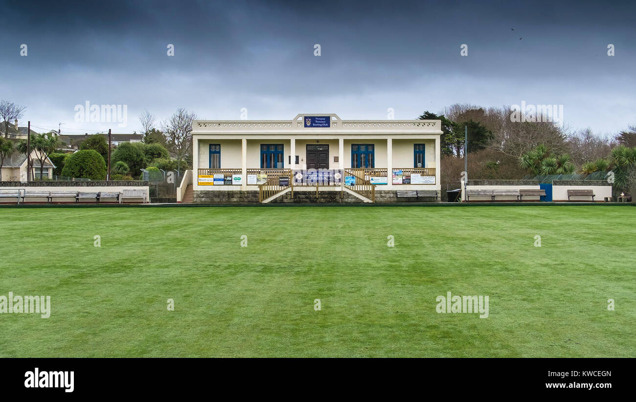 Newquay Trenance Bowling Club in Cornwall. Stock Photo